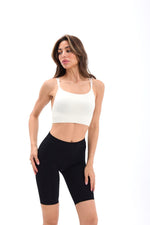 13152 GERIPPTE SHORTS-SCHWARZ