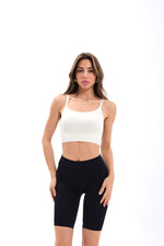 13152 GERIPPTE SHORTS-SCHWARZ