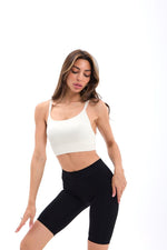 13152 GERIPPTE SHORTS-SCHWARZ