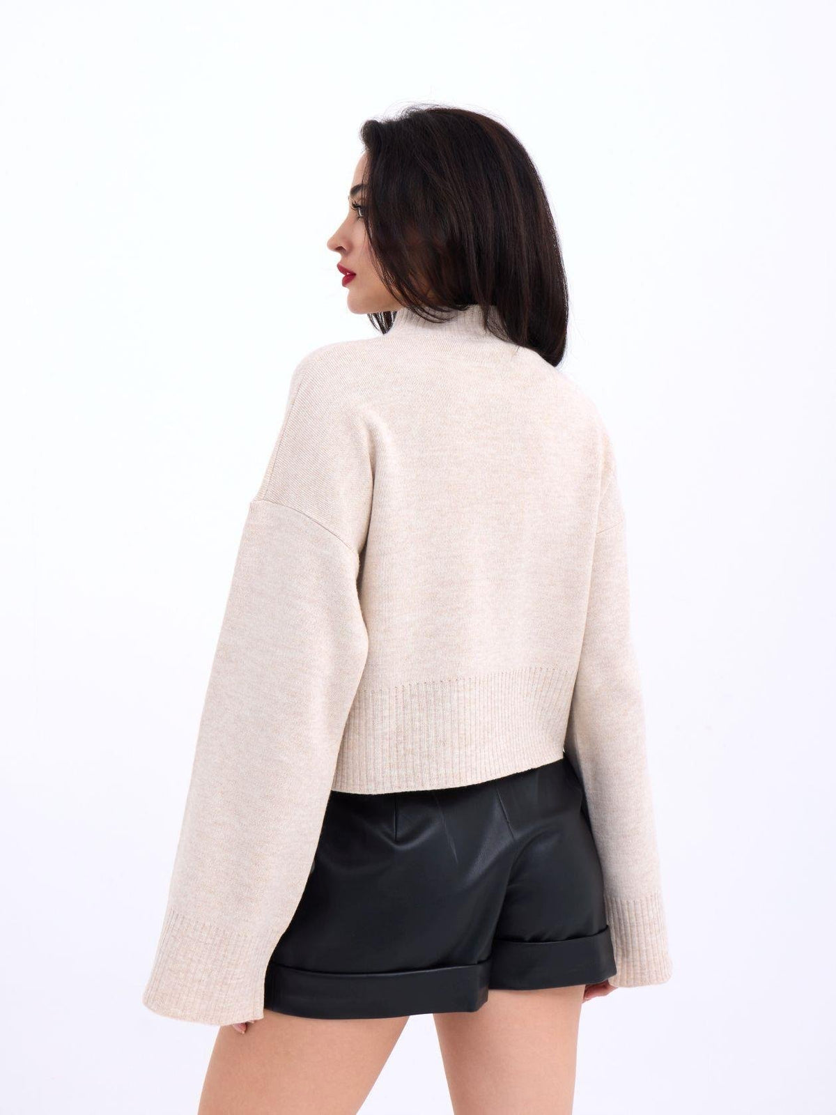3628 Pullover mit weiten Ärmeln, Stein