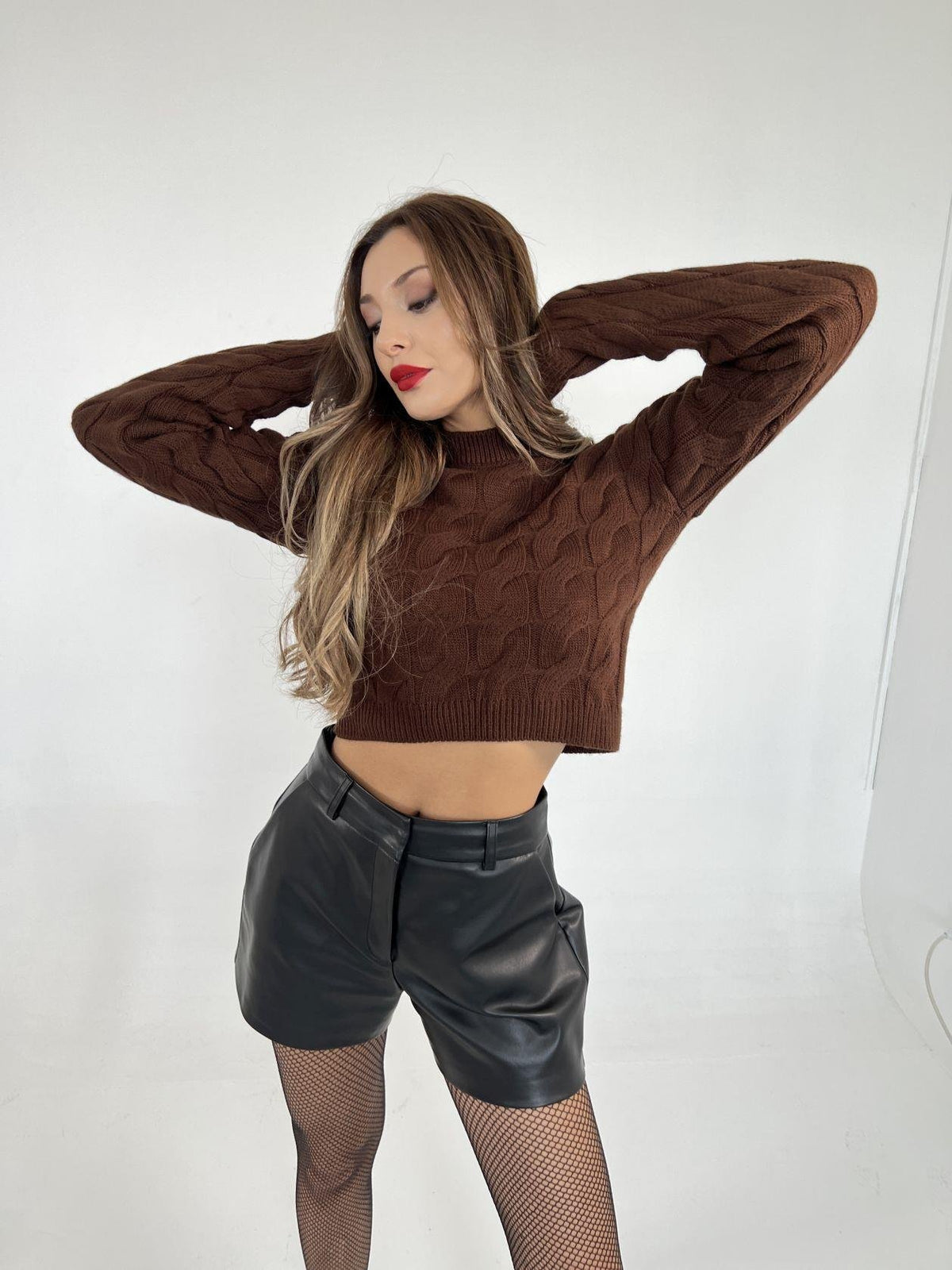3924 STRICKPULLOVER-BRAUN