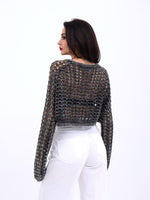 3958 STRICKNETZ-BOLERO-SCHWARZ