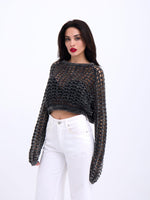 3958 STRICKNETZ-BOLERO-SCHWARZ