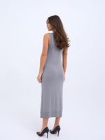 4207 STRICKKLEID OHNE ÄRMEL - GRAU