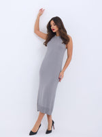 4207 STRICKKLEID OHNE ÄRMEL - GRAU