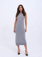 4207 STRICKKLEID OHNE ÄRMEL - GRAU