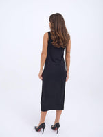 4207 STRICKKLEID OHNE ÄRMEL - SCHWARZ