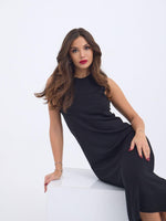 4207 STRICKKLEID OHNE ÄRMEL - SCHWARZ