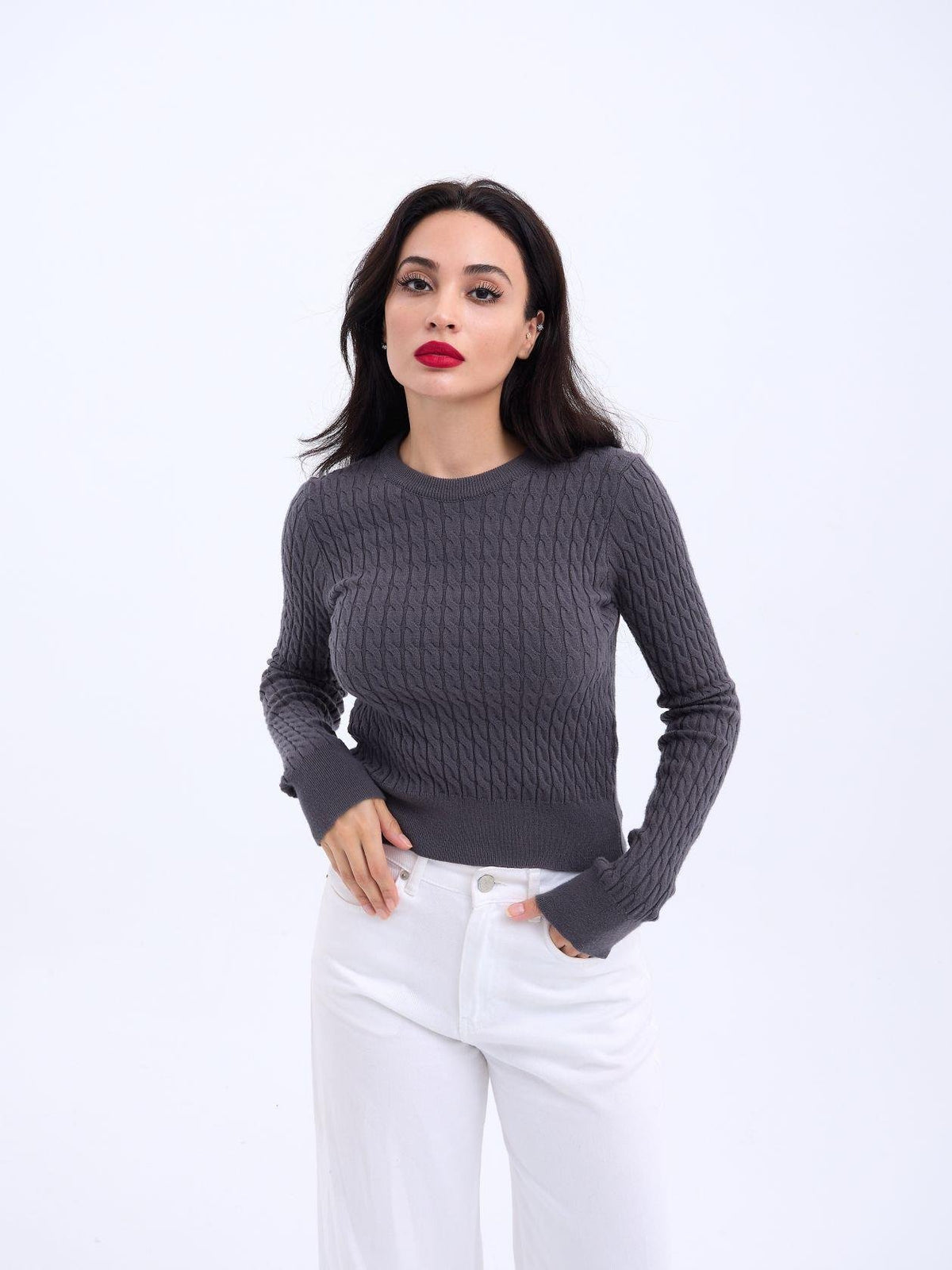 4211 STRICKPULLOVER-ANTHRAZIT
