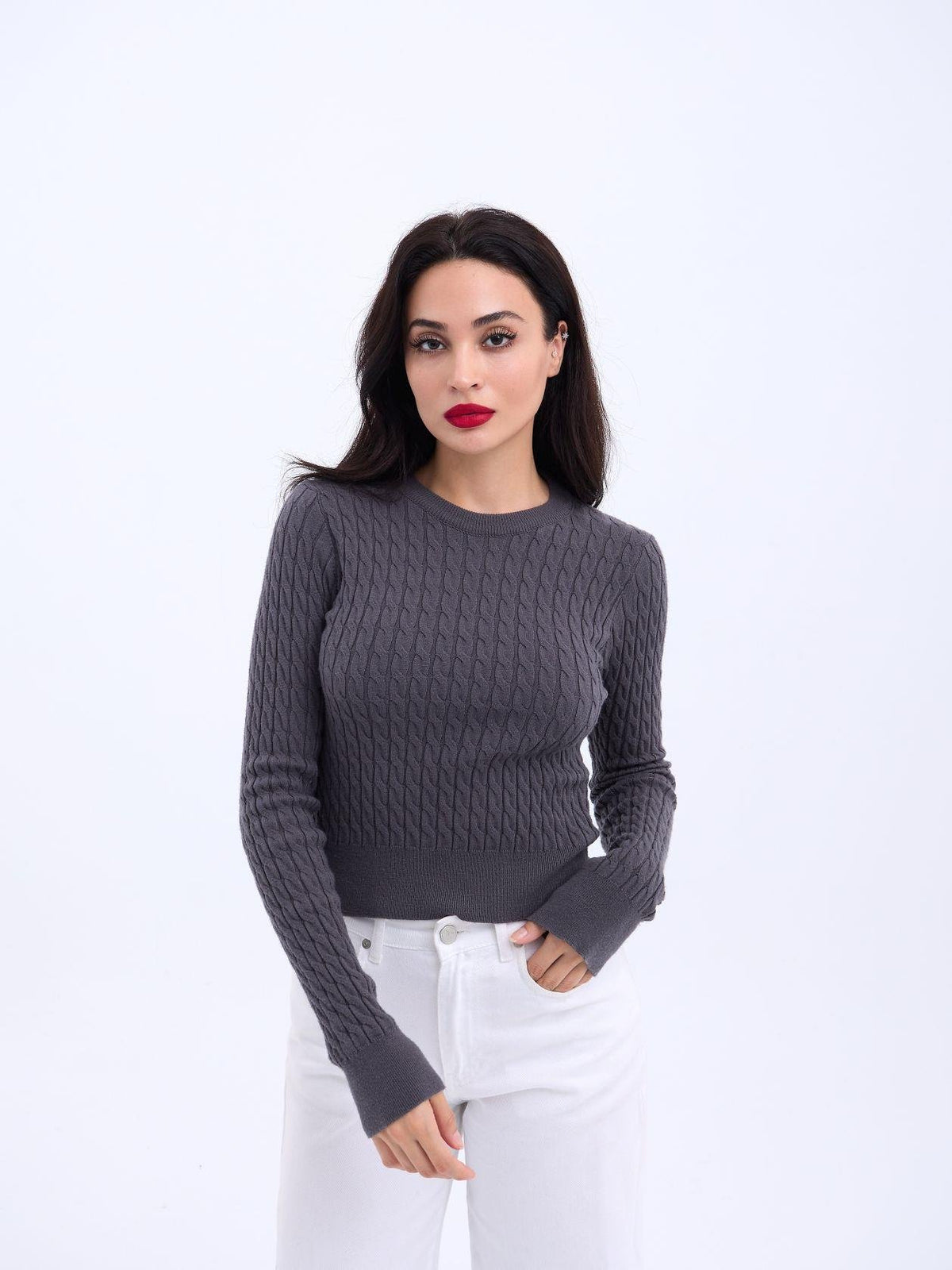 4211 STRICKPULLOVER-ANTHRAZIT