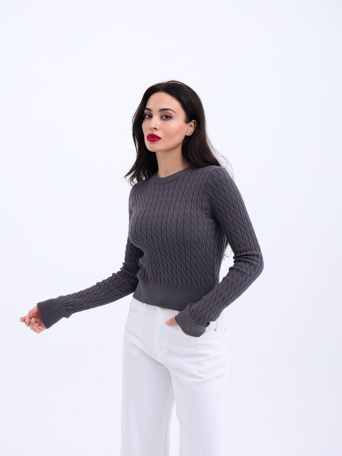 4211 STRICKPULLOVER-ANTHRAZIT