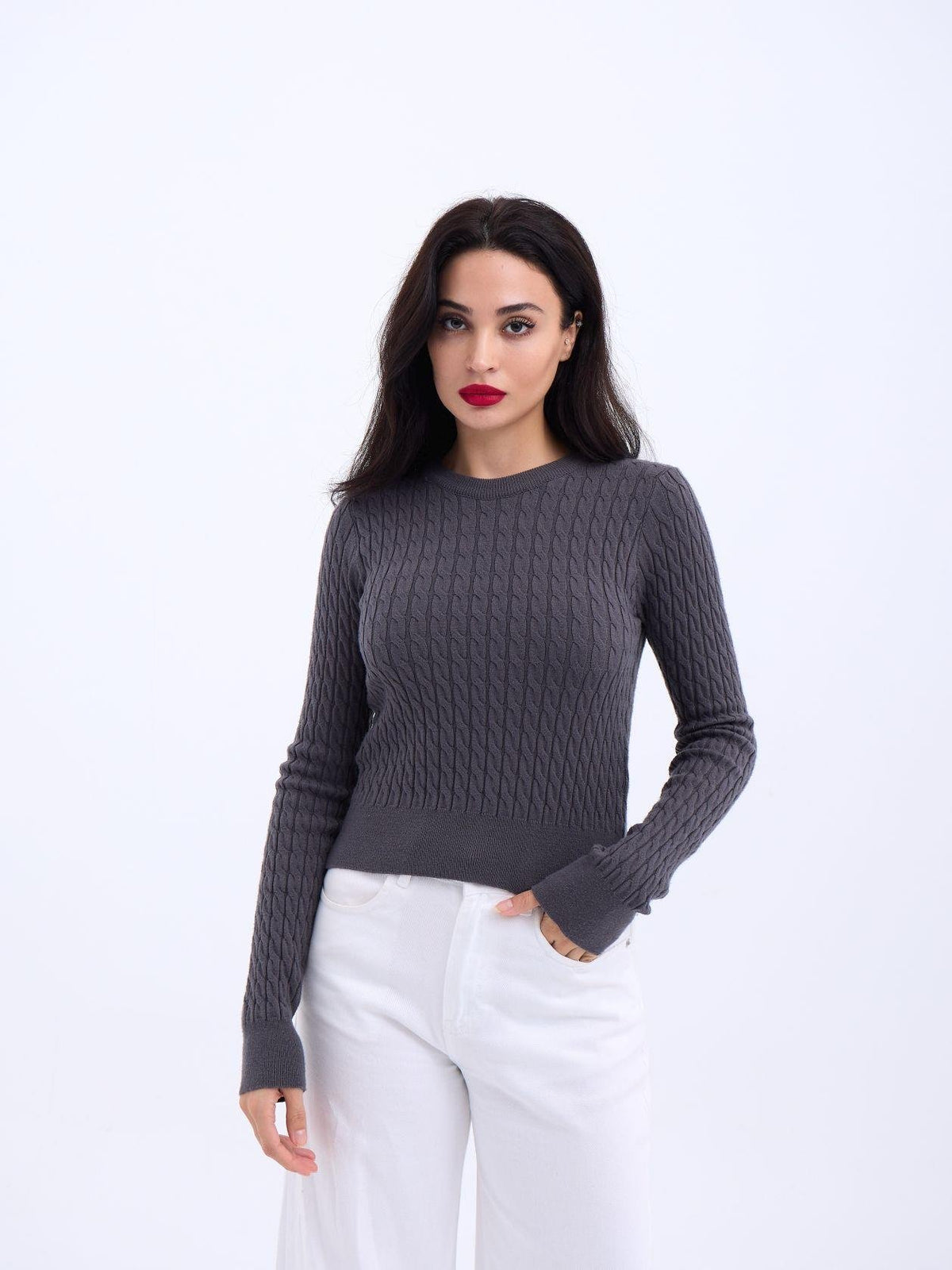 4211 STRICKPULLOVER-ANTHRAZIT