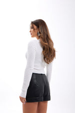 4211 STRICKWAREN HAARSTRICKPULLOVER-ECRU