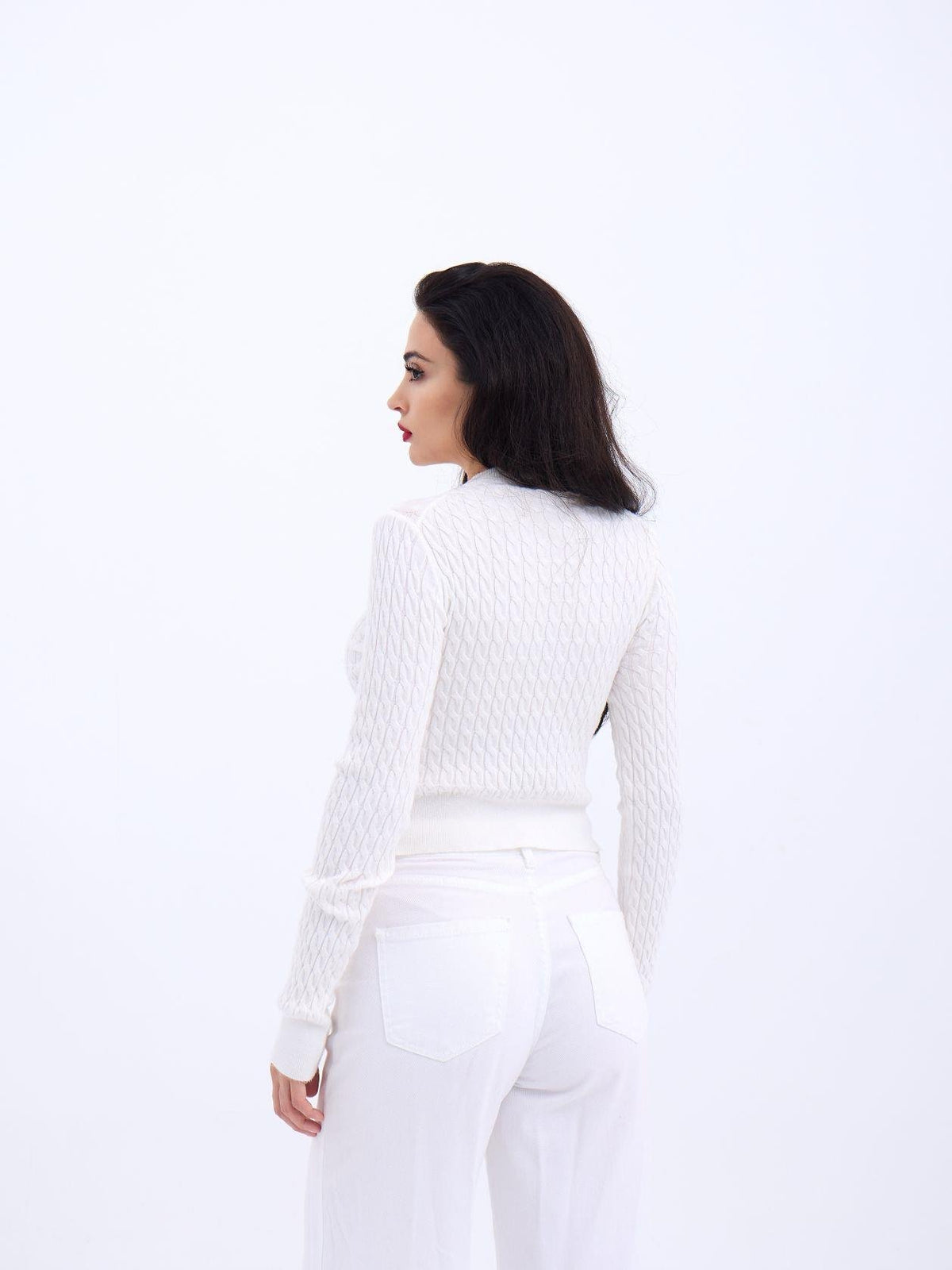 4211 STRICKWAREN HAARSTRICKPULLOVER-ECRU