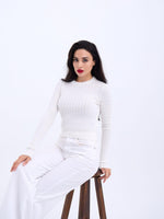 4211 STRICKWAREN HAARSTRICKPULLOVER-ECRU
