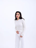 4211 STRICKWAREN HAARSTRICKPULLOVER-ECRU