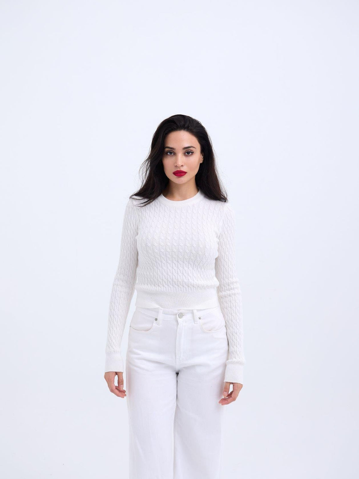 4211 STRICKWAREN HAARSTRICKPULLOVER-ECRU