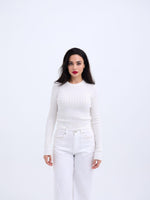 4211 STRICKWAREN HAARSTRICKPULLOVER-ECRU