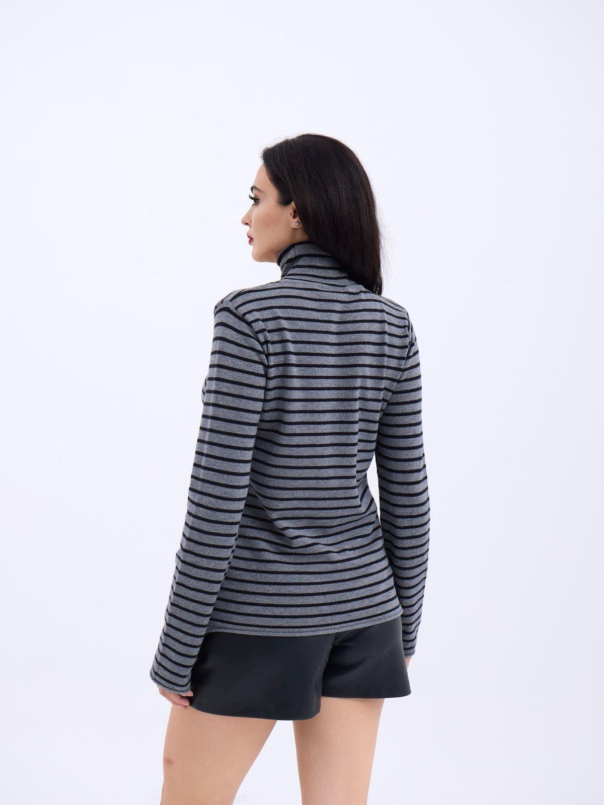 4213 STRICKWAREN GESTREIFT FISHBEARER SALASH-GRAU-SCHWARZ