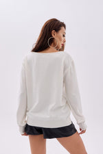 4216 STRICKWAREN EINFACHER SALASH-PULLOVER-ECRU