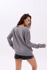 4216 STRICKWAREN EINFACHER SLASK-PULLOVER-GRAU