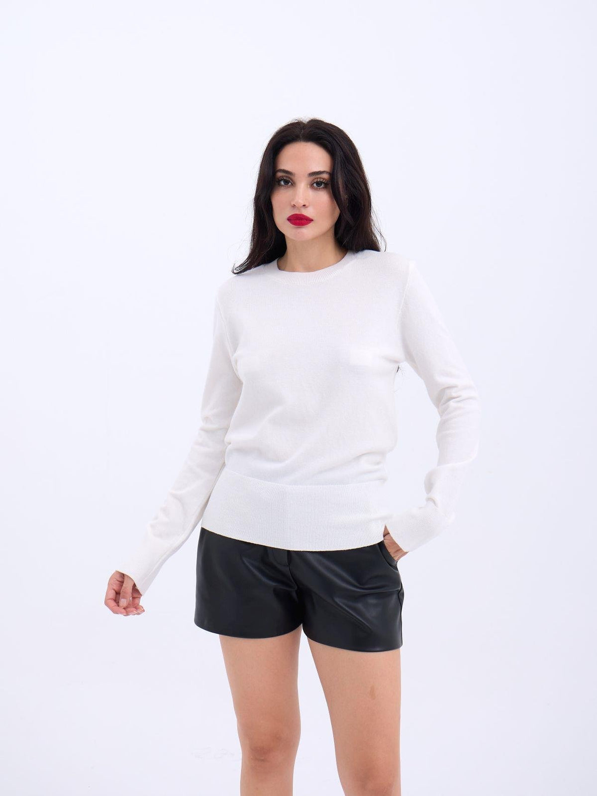 4217 STRICKWAREN BASIC-PULLOVER-ECRU