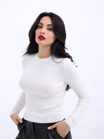 42201 STRICKWAREN BASIC-PULLOVER-ECRU