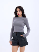 42201 STRICKWAREN BASIC PULLOVER-GRAU