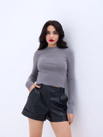 42201 STRICKWAREN BASIC PULLOVER-GRAU