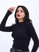 42201 STRICKWAREN BASIC PULLOVER-SCHWARZ