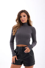 42231 STRICKWAREN FISCHEREIPULLOVER-ANTHRAZIT