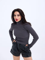 42251 STRICKWAREN FISHBEARER CORD-PULLOVER-ANTHRAZIT-SCHWARZ