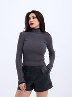 42251 STRICKWAREN FISHBEARER CORD-PULLOVER-ANTHRAZIT-SCHWARZ