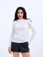 42281 STRICKWAREN SALASH PULLOVER-ECRU