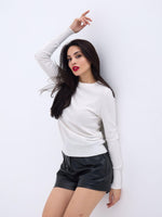 42281 STRICKWAREN SALASH PULLOVER-ECRU