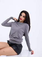 42281 STRICKWAREN SALASH PULLOVER-GRAU