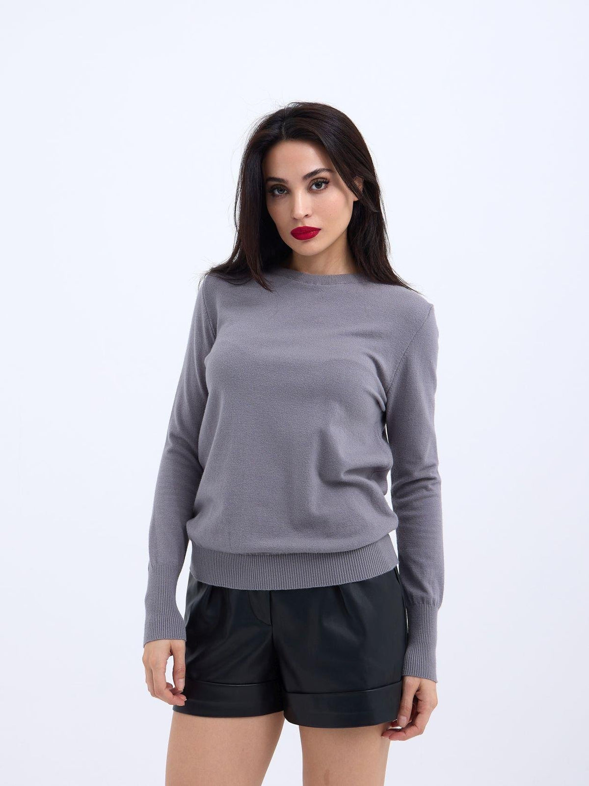 42281 STRICKWAREN SALASH PULLOVER-GRAU