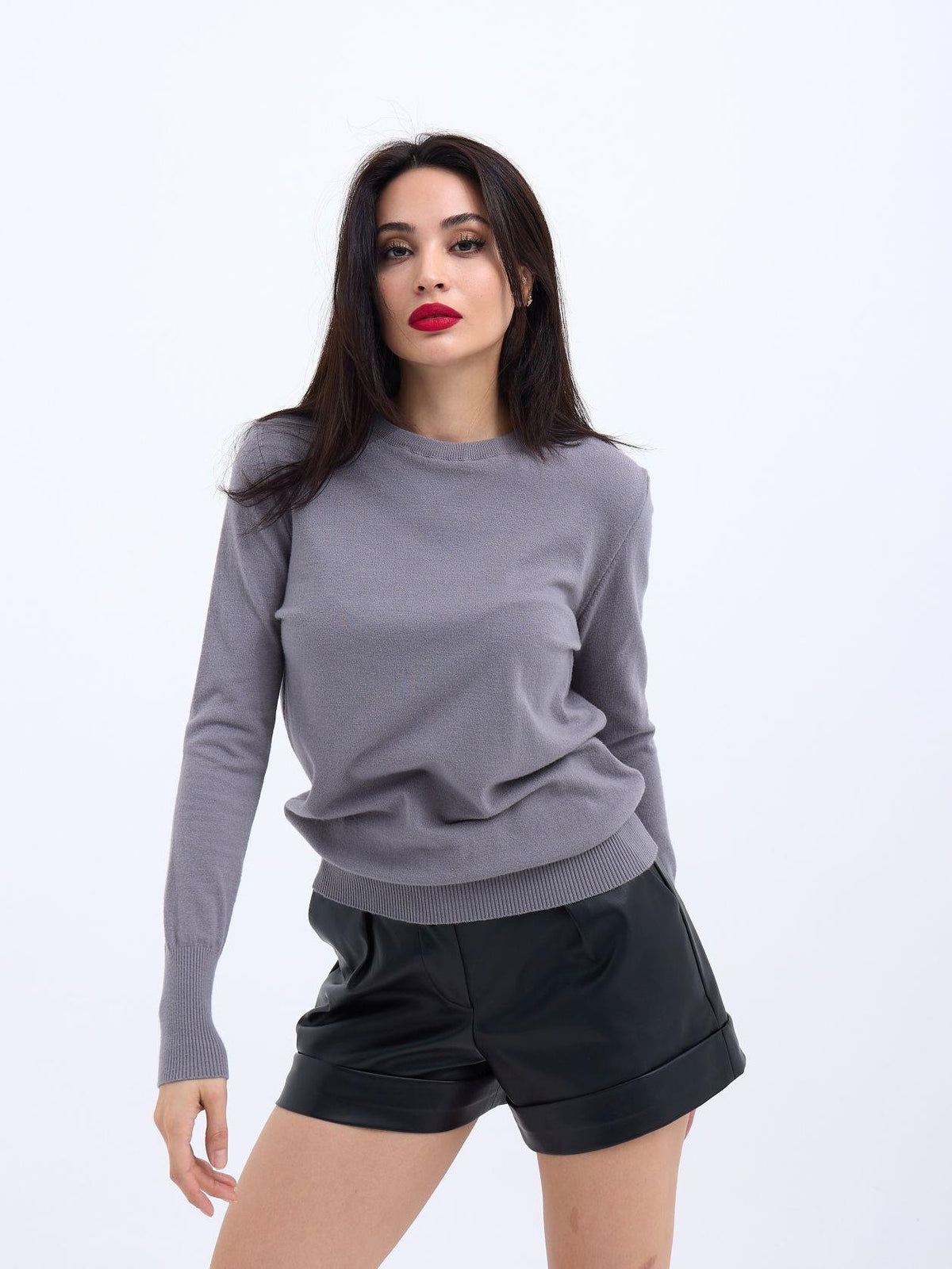 42281 STRICKWAREN SALASH PULLOVER-GRAU
