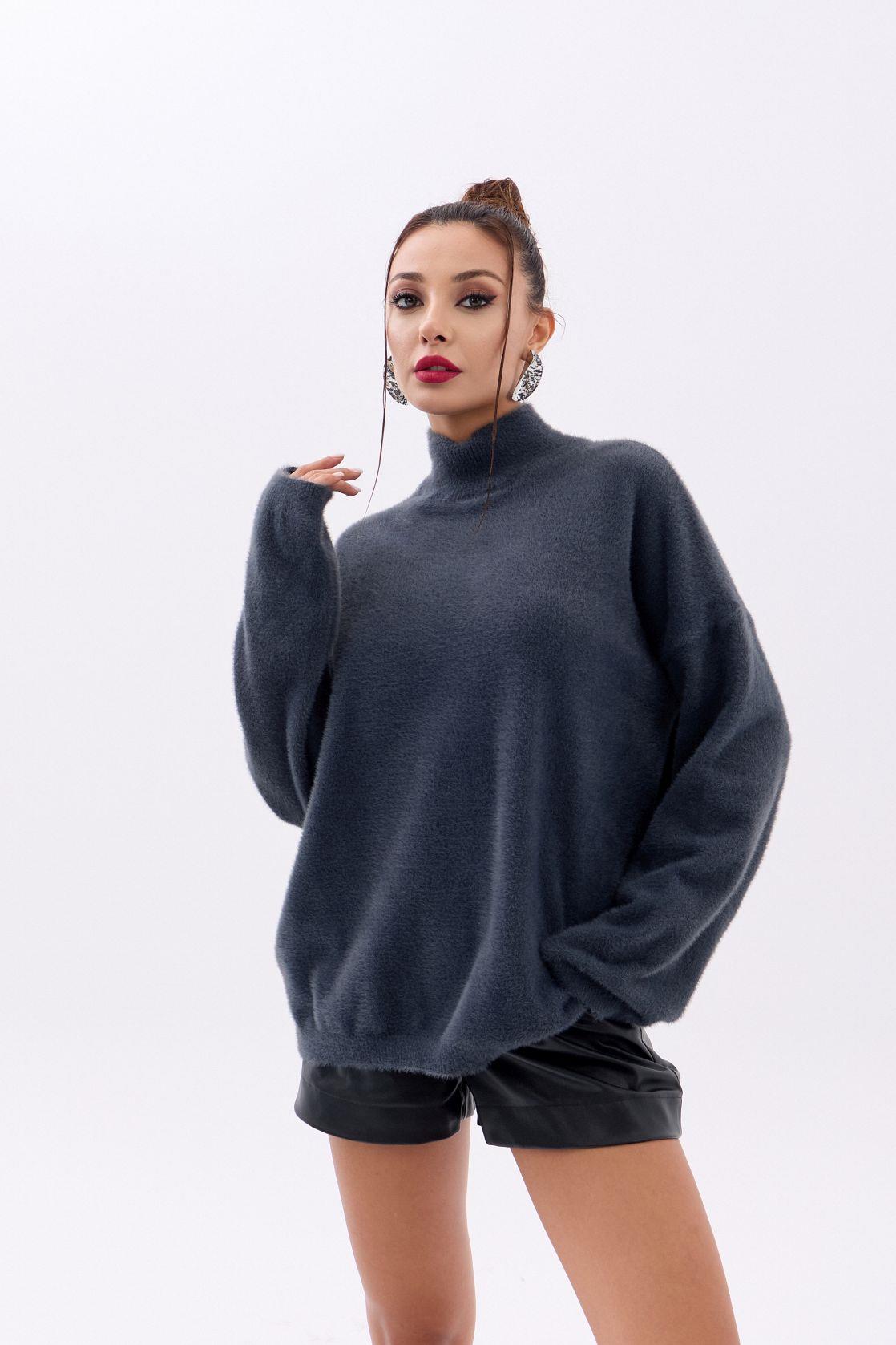 42321 STRICKWAREN HALBTURTLENKER SALASI PULLOVER-ANTHRAZIT