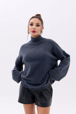 42321 STRICKWAREN HALBTURTLENKER SALASI PULLOVER-ANTHRAZIT