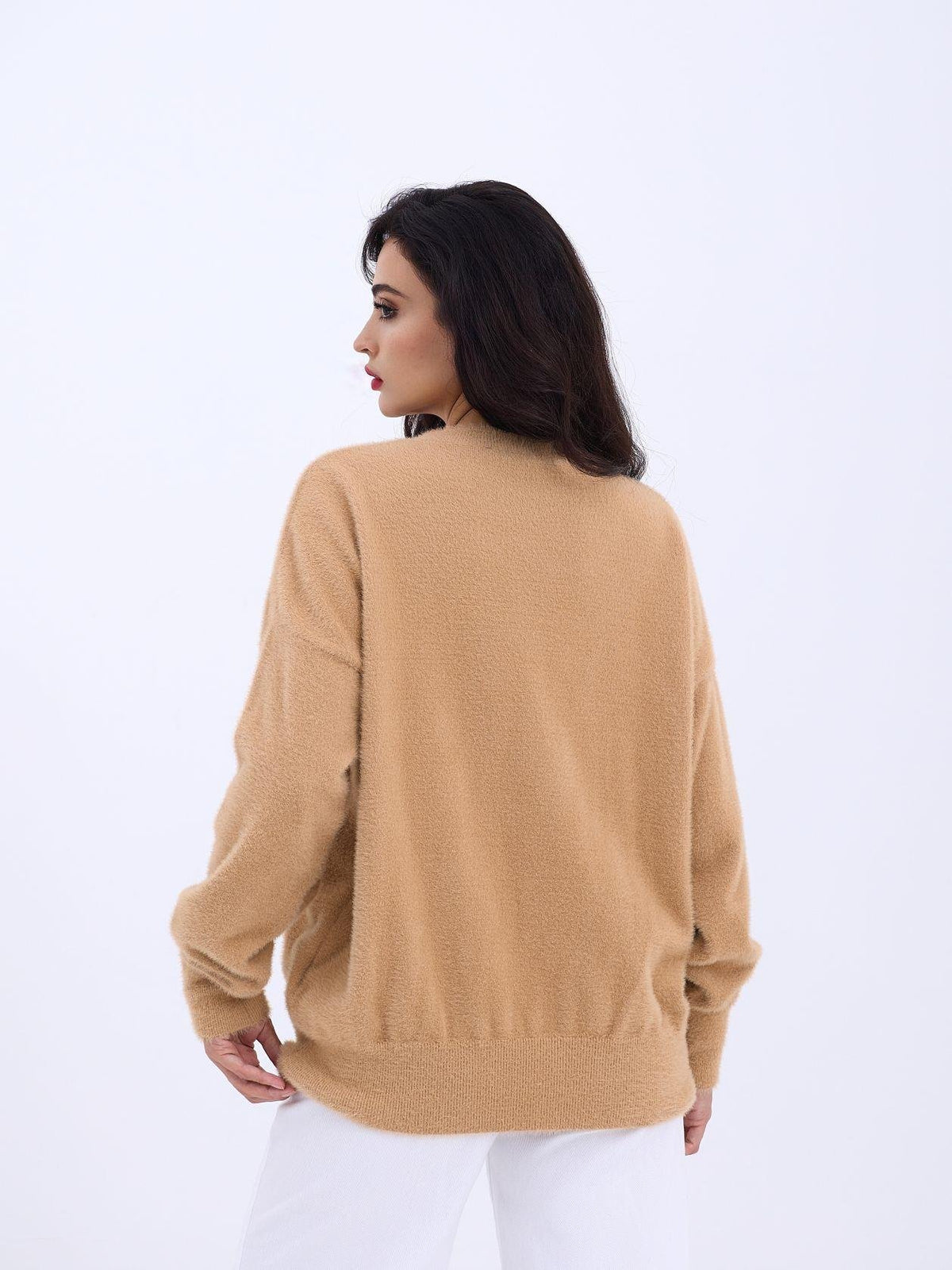 42331 STRICKWAREN-RUNDKNOPF-SLAGGED-PULLOVER-NERZ