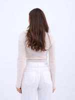 42461 STRICKWAREN GLITZER-FISCHERPULLOVER-ECRU