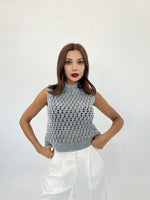43021 STRICKNETZPULLOVER-GRAU
