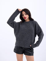 43031 STRICKWAREN HALBER ROLLKRAGEN KURZPULLOVER-ANTHRAZIT