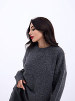 43031 STRICKWAREN HALBER ROLLKRAGEN KURZPULLOVER-ANTHRAZIT