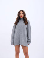 43061 STRICKWAREN HALBTURKISCHER PULLOVER-GRAU