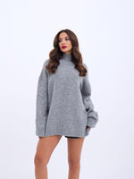 43061 STRICKWAREN HALBTURKISCHER PULLOVER-GRAU