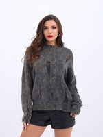 43201 STRICKWAREN RIPS SALASI PULLOVER-SCHWARZ