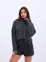 43211 STRICKWAREN FISCHEREIPULLOVER-ANTHRAZIT