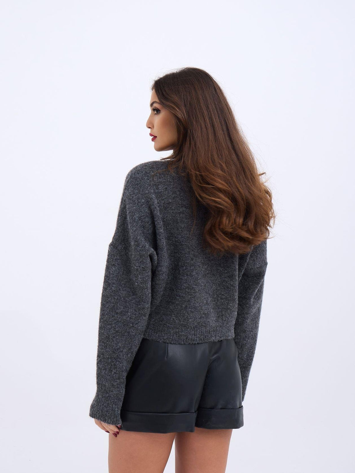 43211 STRICKWAREN FISCHEREIPULLOVER-ANTHRAZIT
